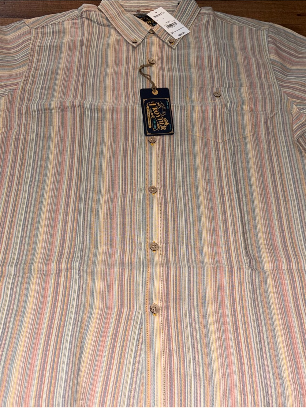 NWT Frontier Threads by Weatherproof Short Sleeve Button Down Shirt